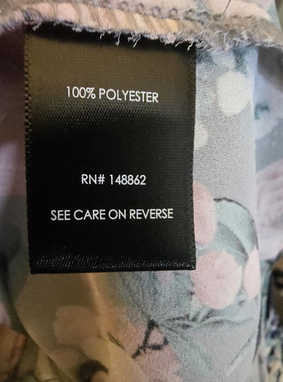 torrid Floral Blouse in Gray with Pink and Blue Flowers - Picture 7 of 8